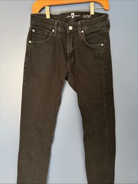 7 For All Mankind Men's Slim Black Jeans - Paxton